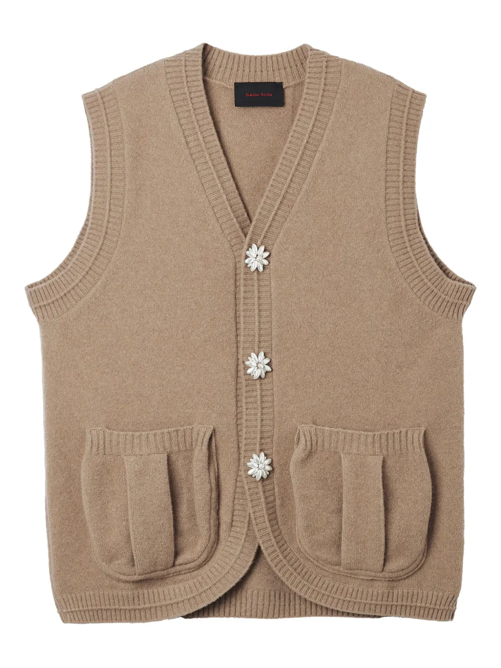 Simone Rocha cárdigan con cuello en V | neutro | Image 1