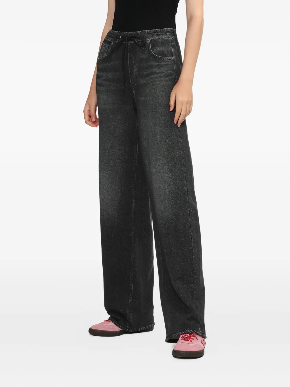 rag & bone drawstring denim jeans | Black | Image 1