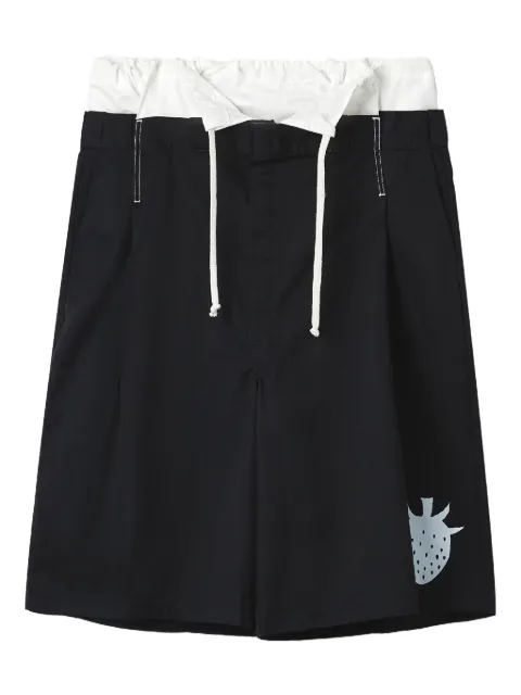 WESTFALL drawstring strawberry print shorts