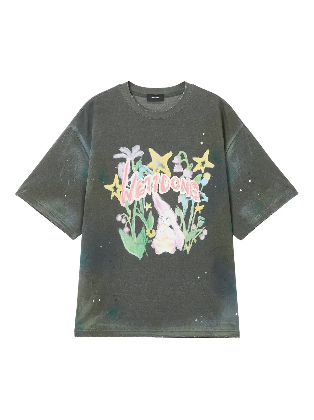 We11 Done Graphic Print T-shirt In Green