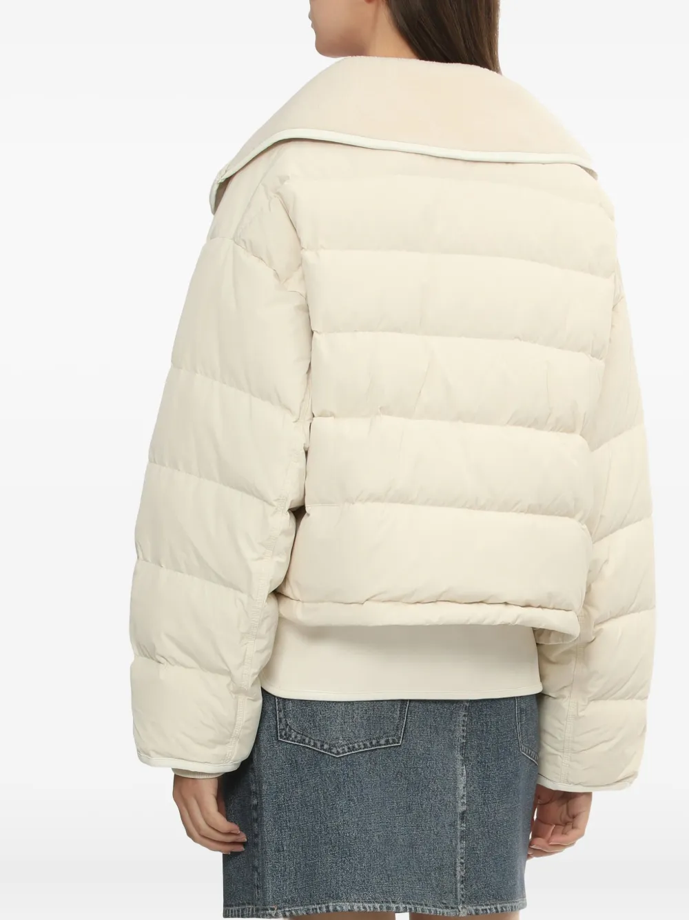 Rag & Bone Gloria Button Puffer Jacket In Gold