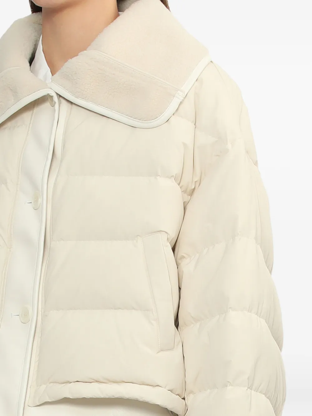 Rag & Bone Gloria Button Puffer Jacket In Gold