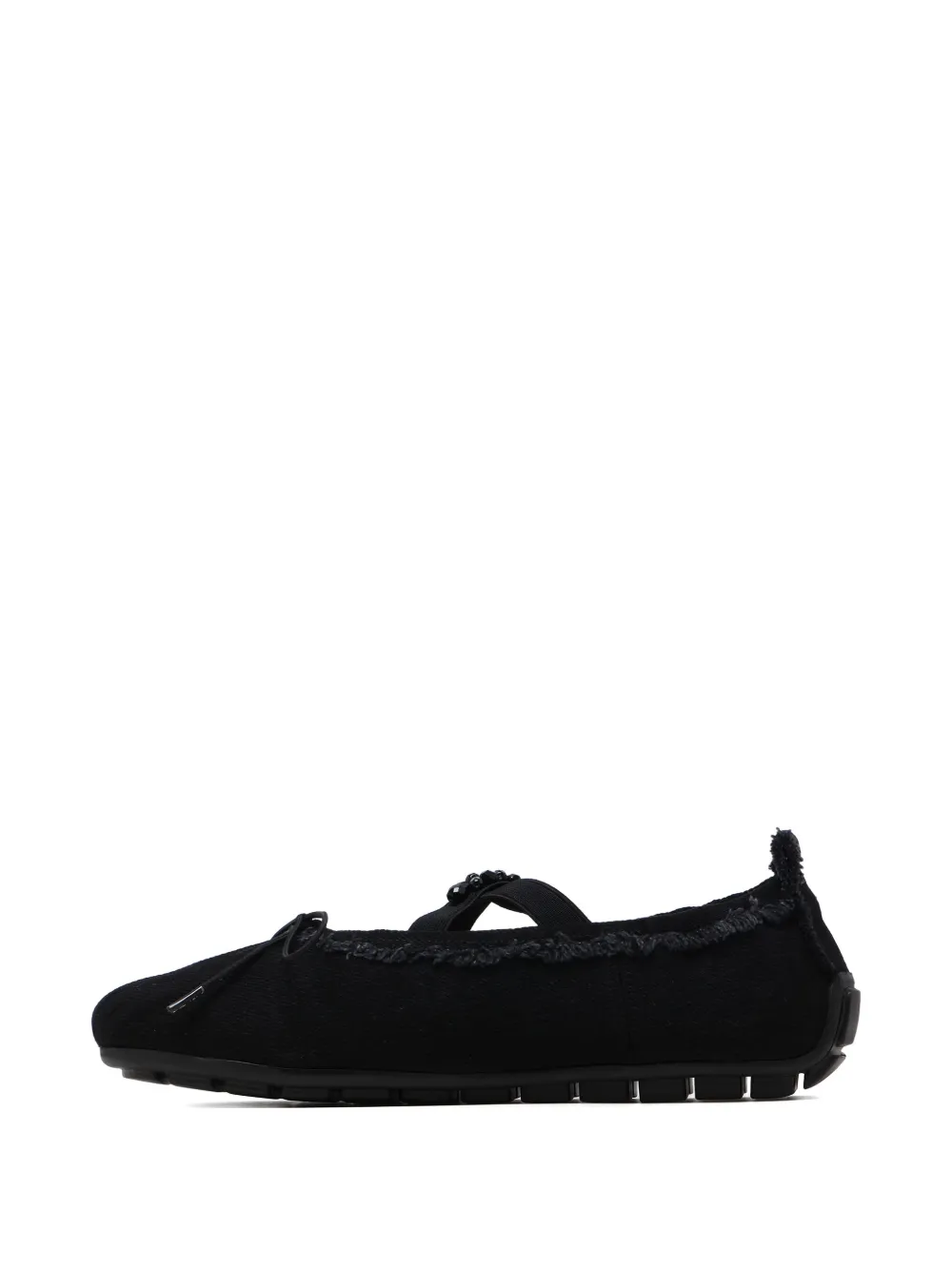 Simone Rocha Ballerina's met franje Zwart