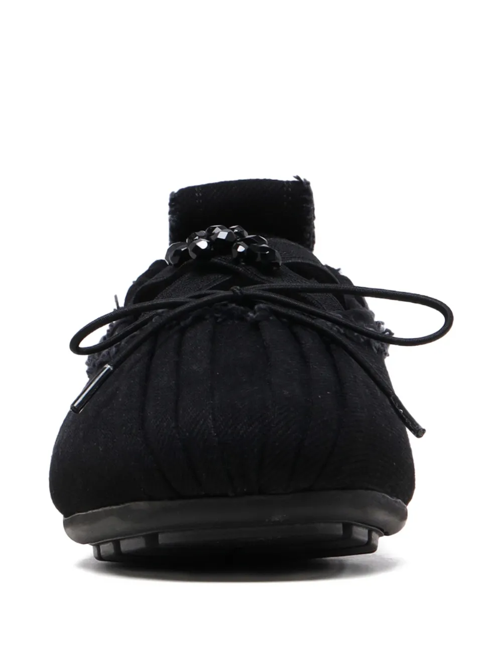 Simone Rocha Ballerina's met franje Zwart