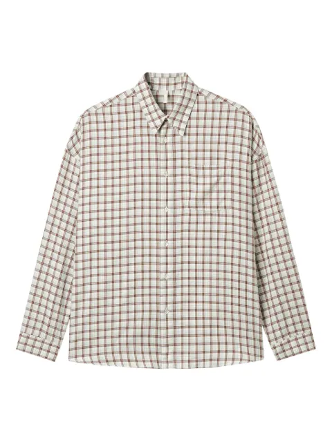 Sunflower check-print pocket shirt