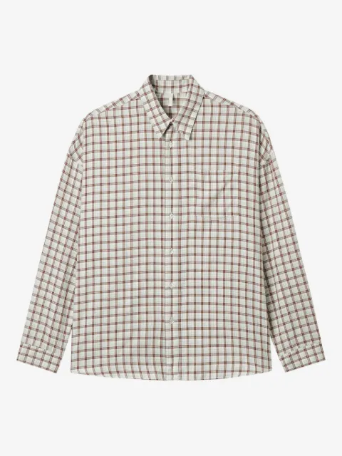 Sunflower check-print pocket shirt
