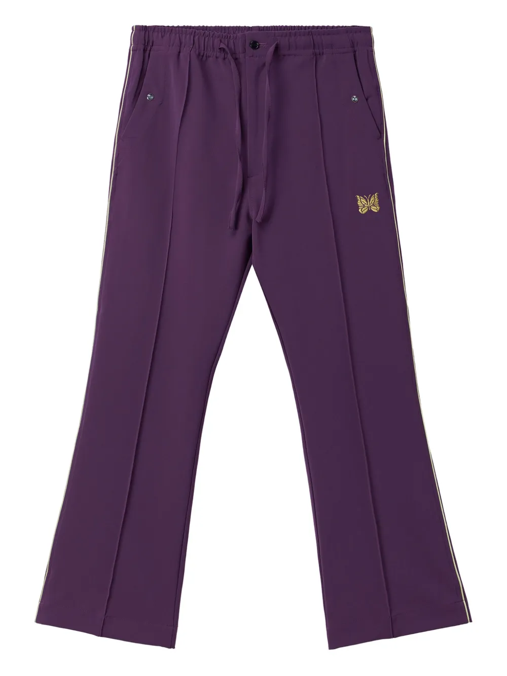 Needles stripe-detail trousers | Purple | Image 1