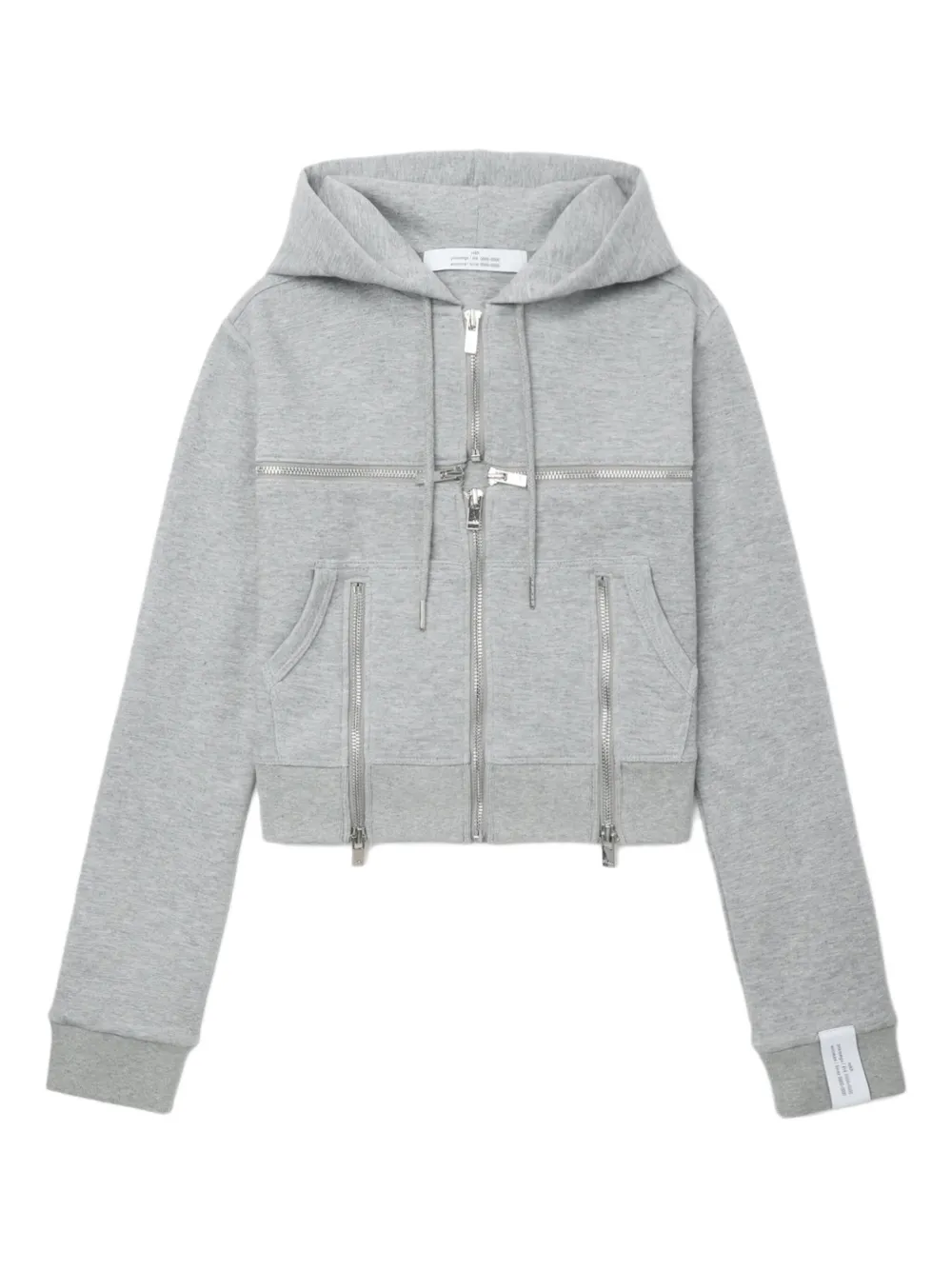 Rokh Zip-up Hoodie In Gray