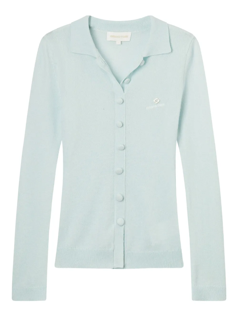 Shushu-tong Buttoned Collared Cardigan In Blue