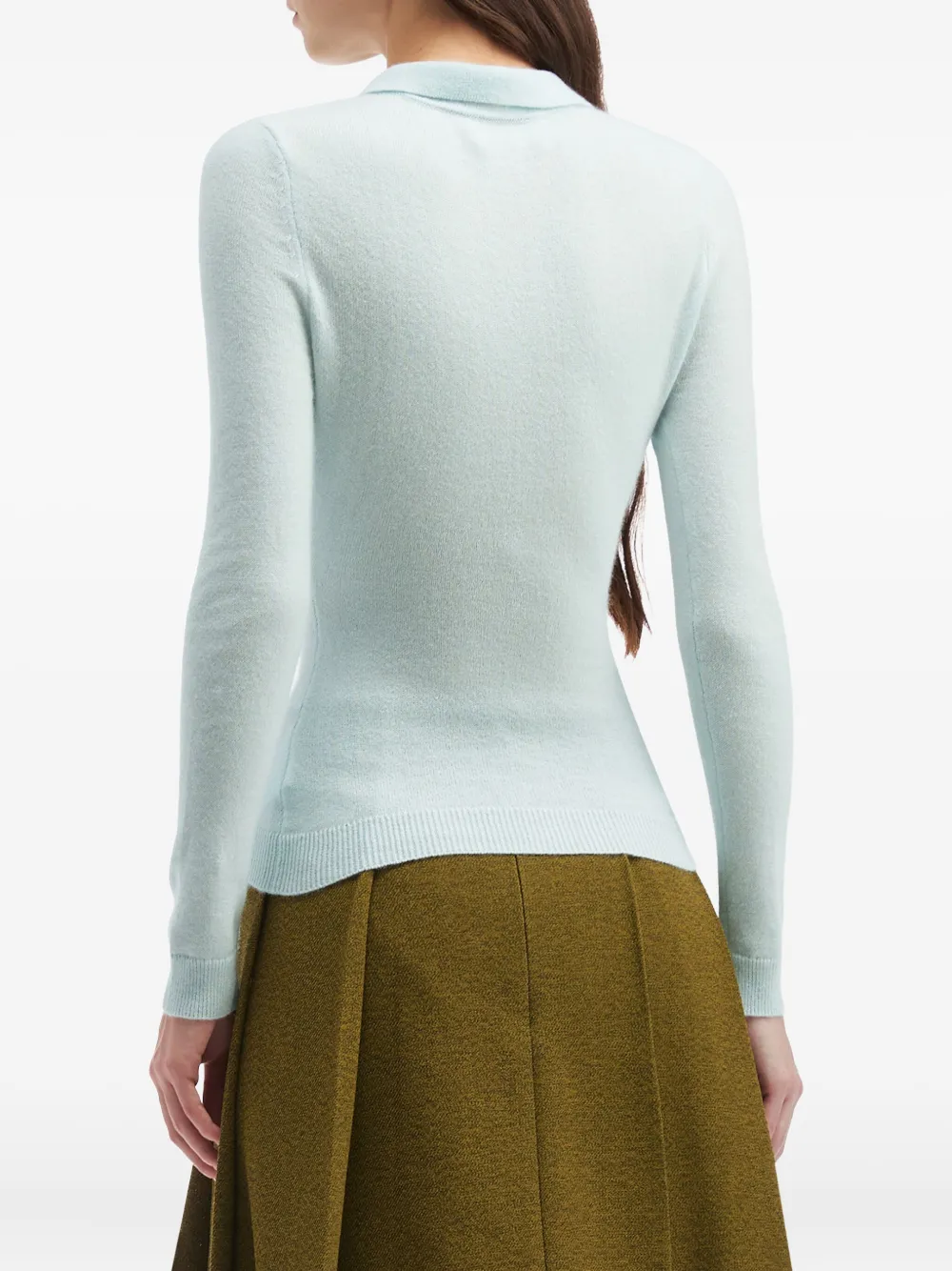 Shushu-tong Buttoned Collared Cardigan In Blue