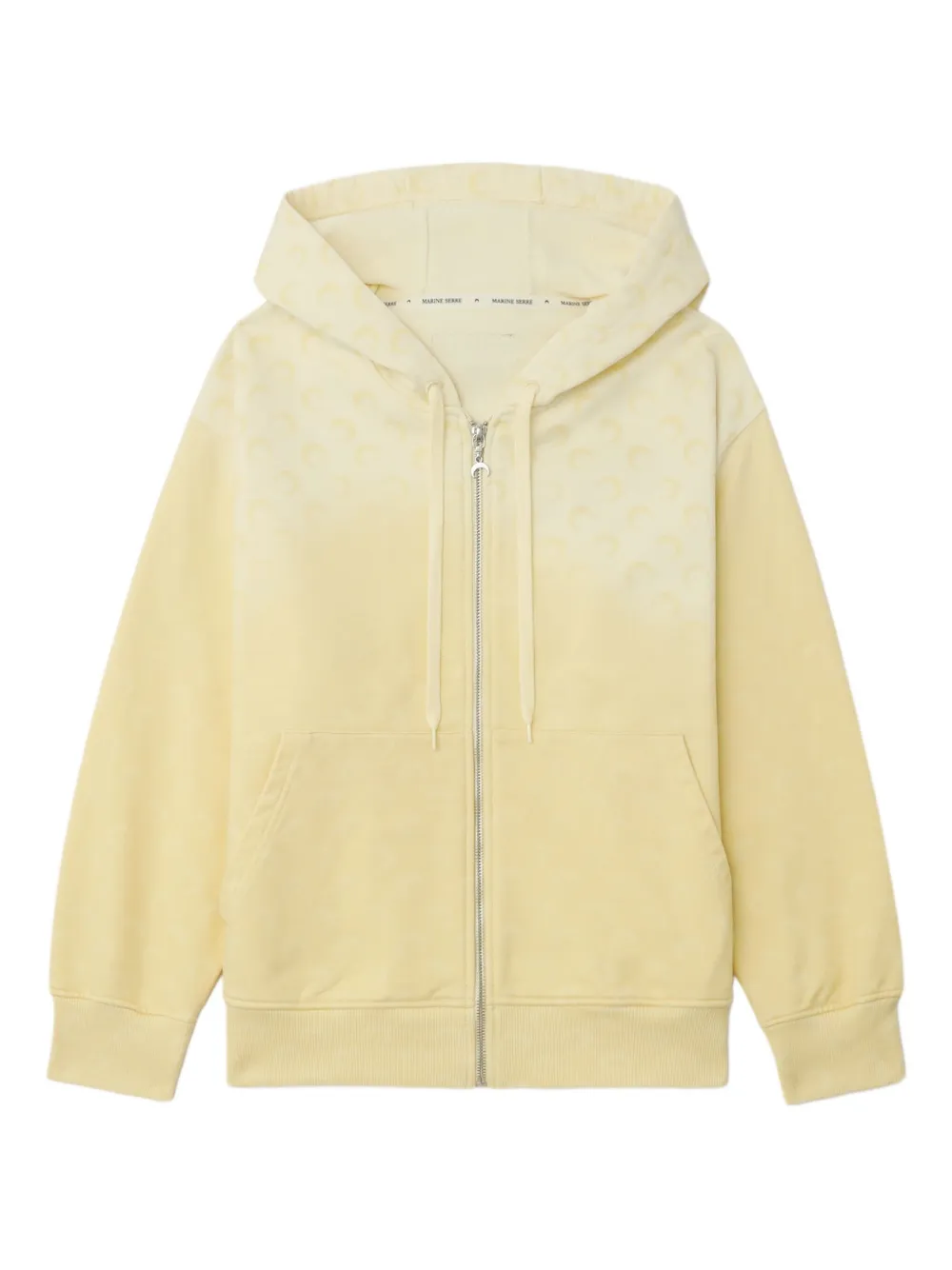 Marine Serre zip-up hoodie - Yellow