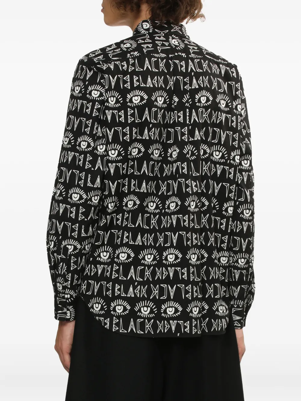 Black Comme Des Garçons Graphic-motif Shirt In Black