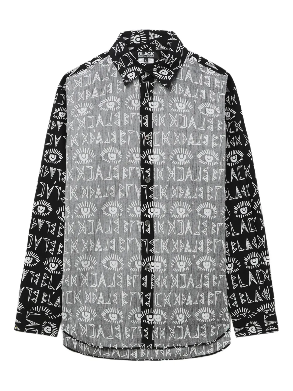 Black Comme Des Garçons camisa con motivo gráfico | gris | Image 1