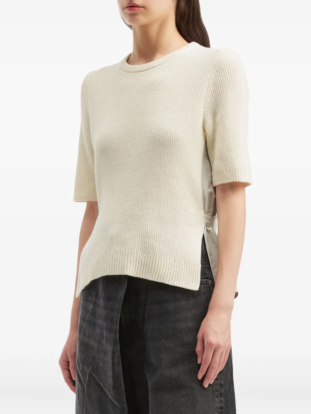 Sea Top met vlakken Beige