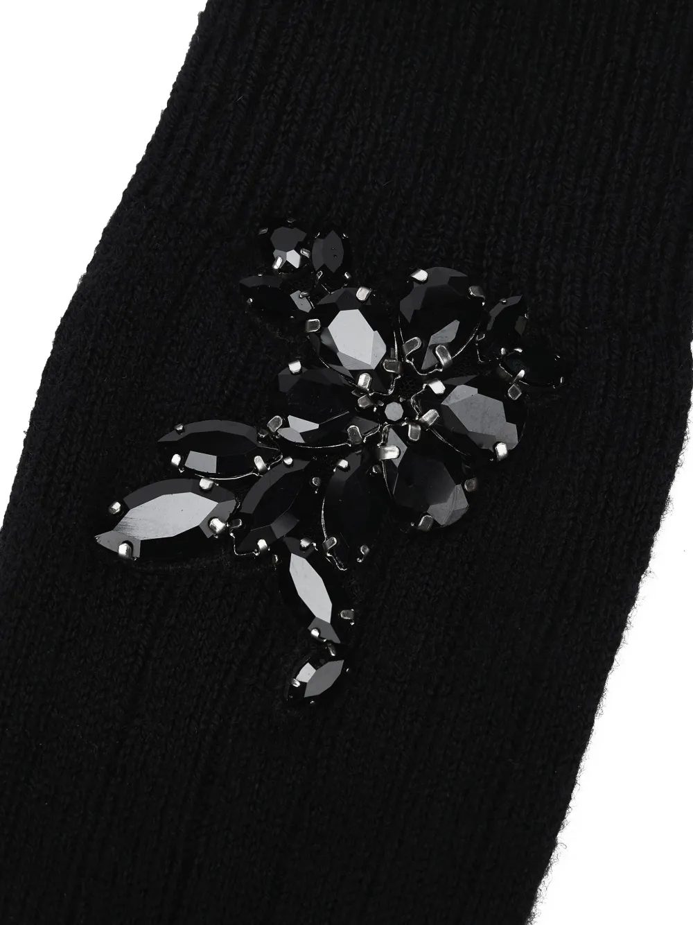 Simone Rocha Floral Embellishment Socks In Black