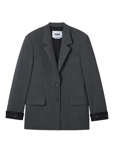 MSGM notched-lapel flap-pocket blazer