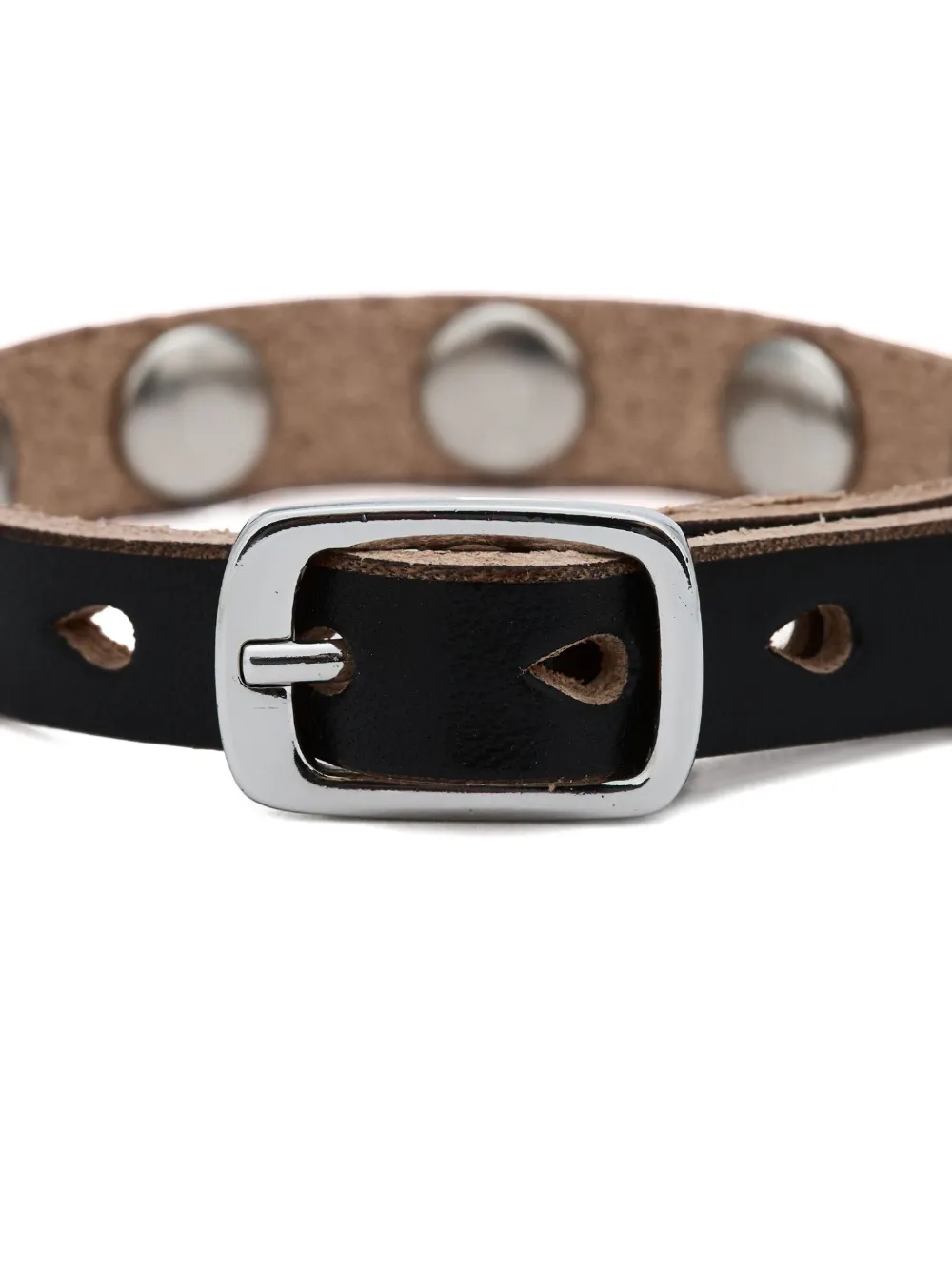 OUR LEGACY スタッズ レザーブレスレット | ブラック | FARFETCH JP