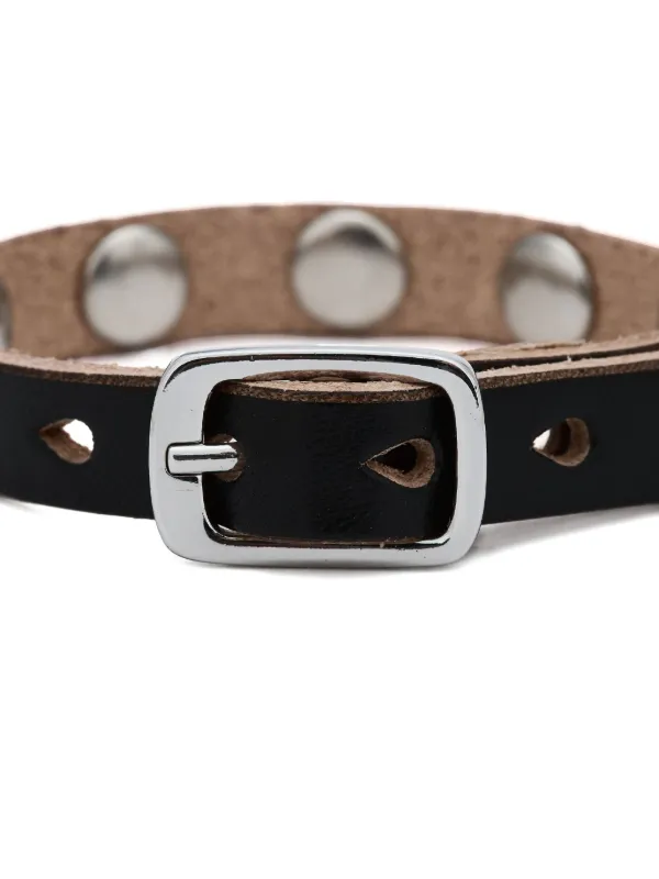 OUR LEGACY Studded Leather Bracelet | Black | FARFETCH KW