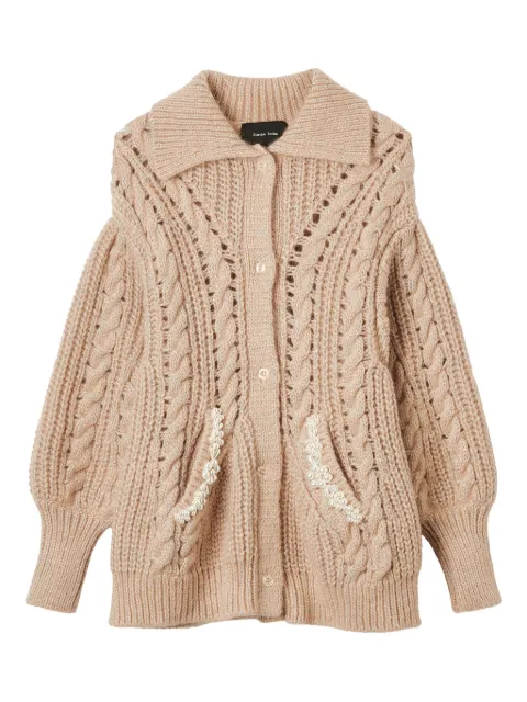 Simone Rocha cárdigan en tejido de ochos