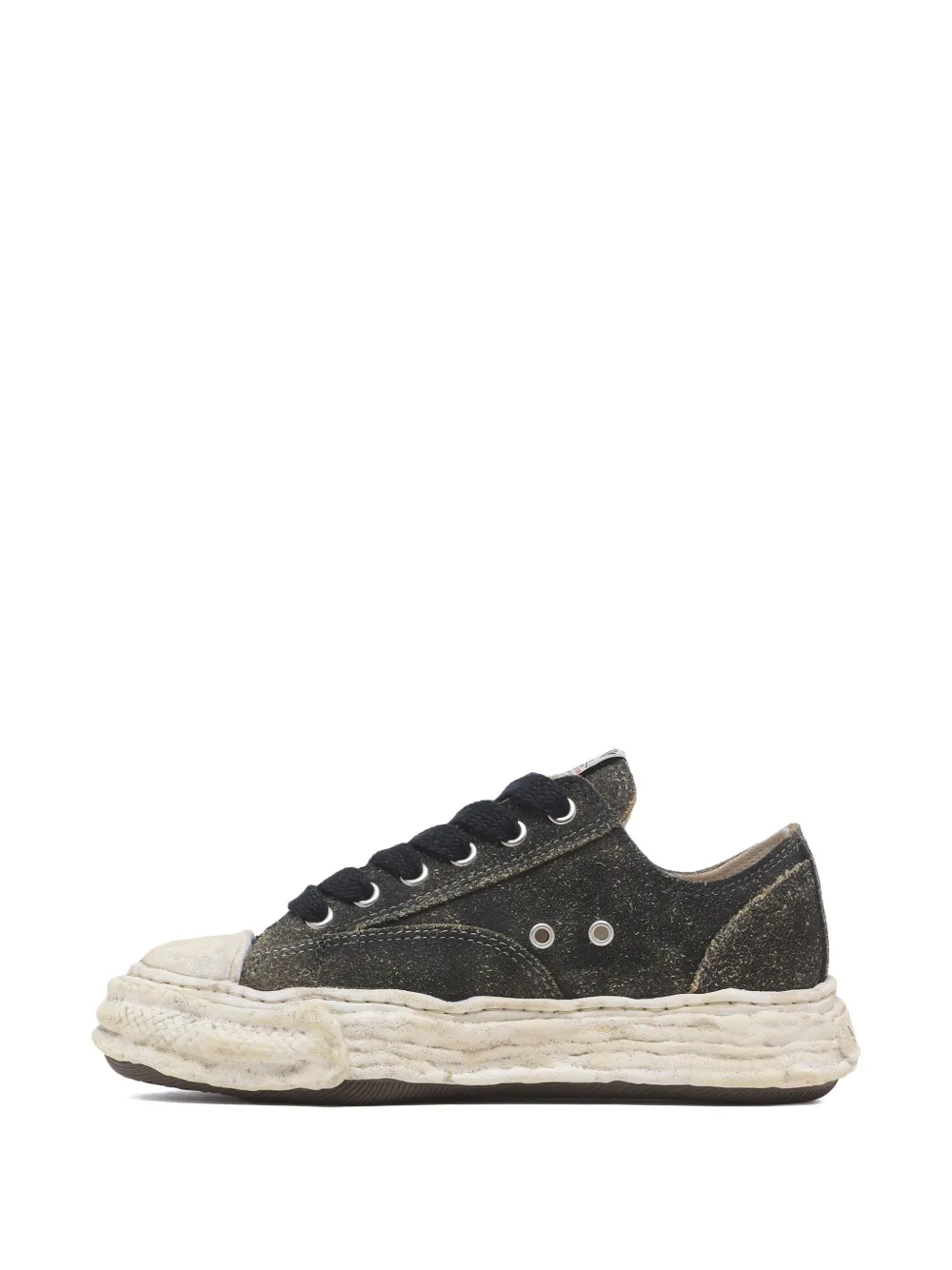 Maison MIHARA YASUHIRO Hank leren sneakers Zwart