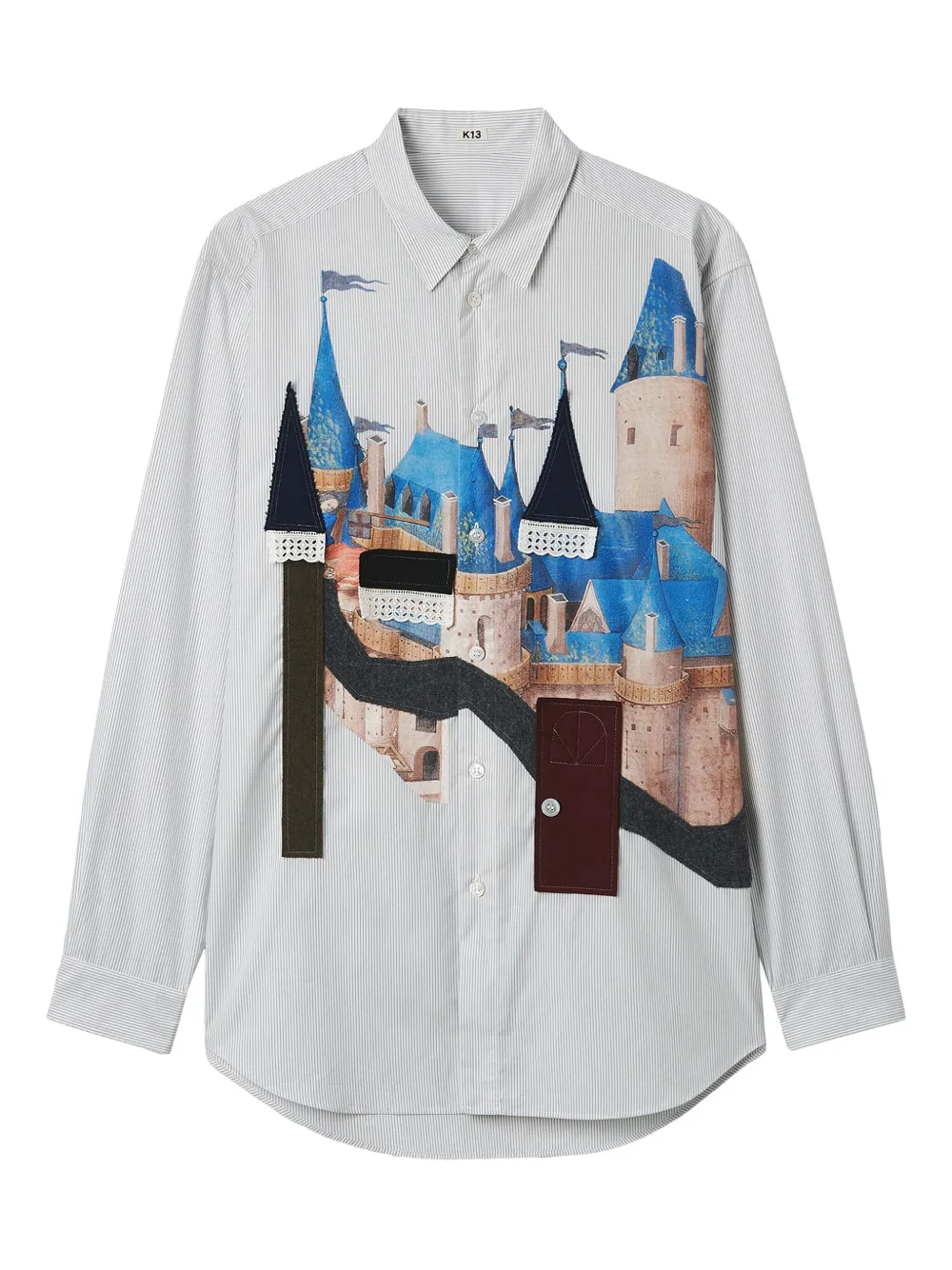 KHOKI Camicia a righe | bianco | Image 1