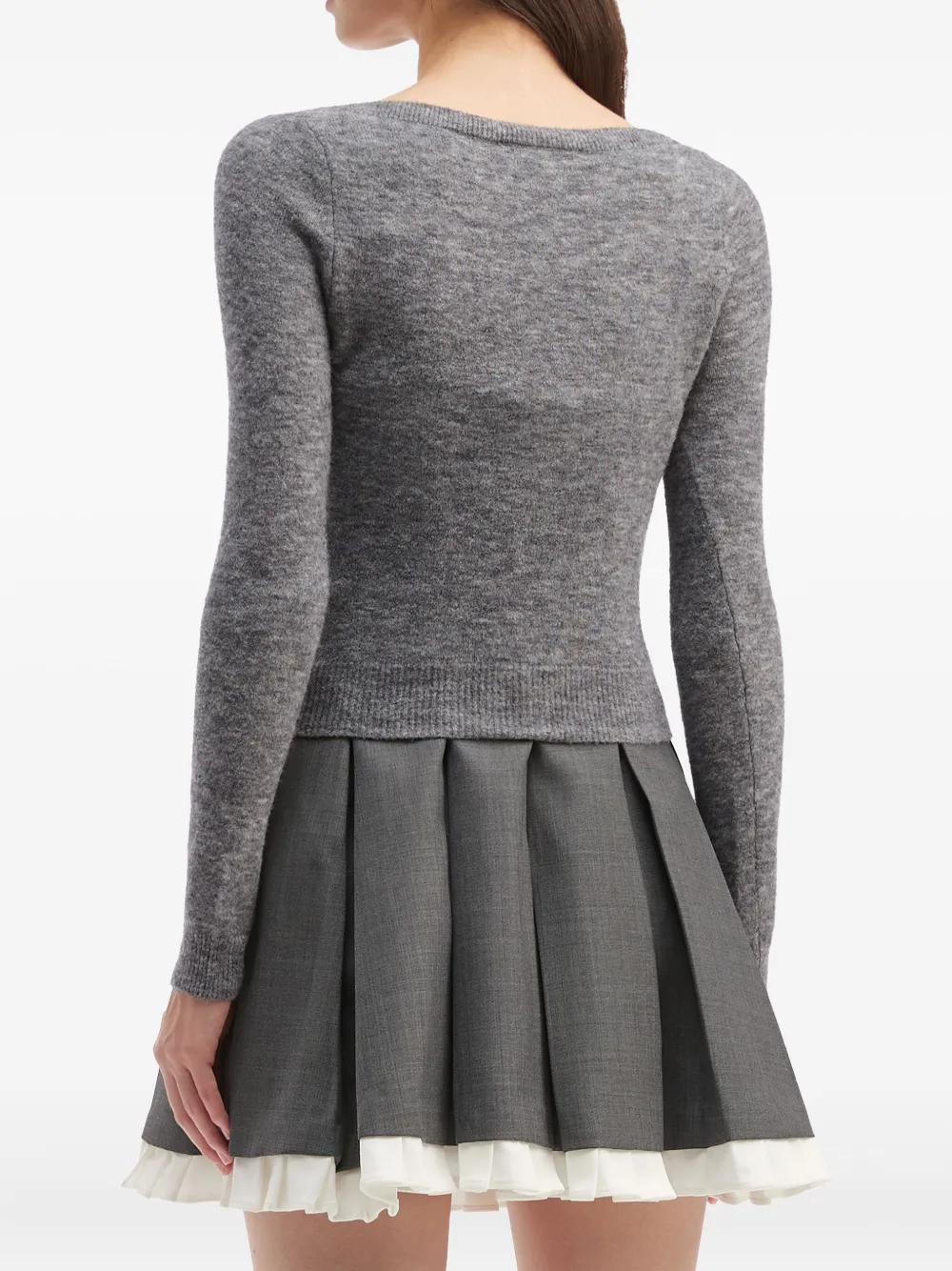 Shushu-tong Long-sleeve Cardigan In Gray