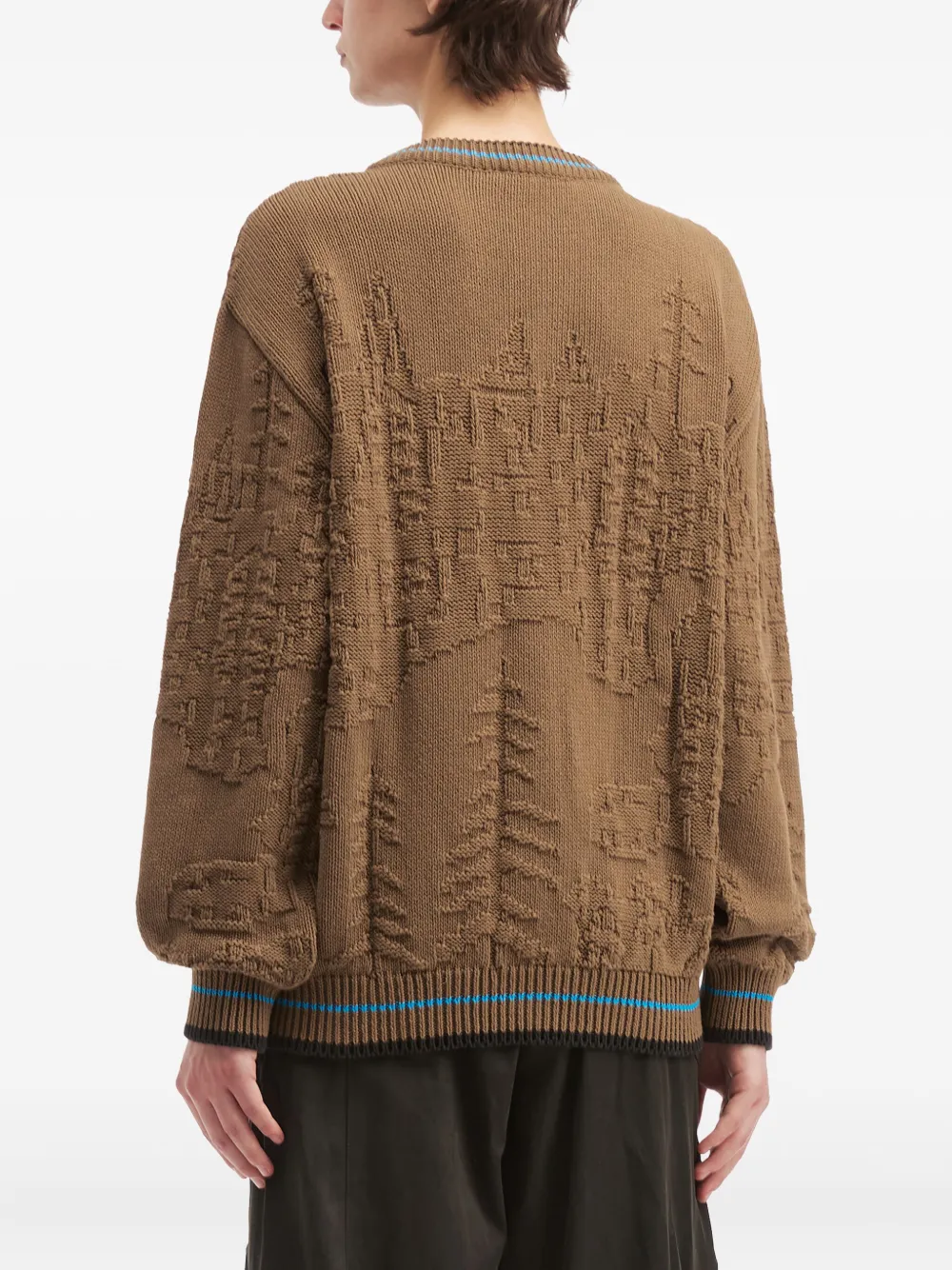 Kiko Kostadinov Embossed-detail Sweater In Brown
