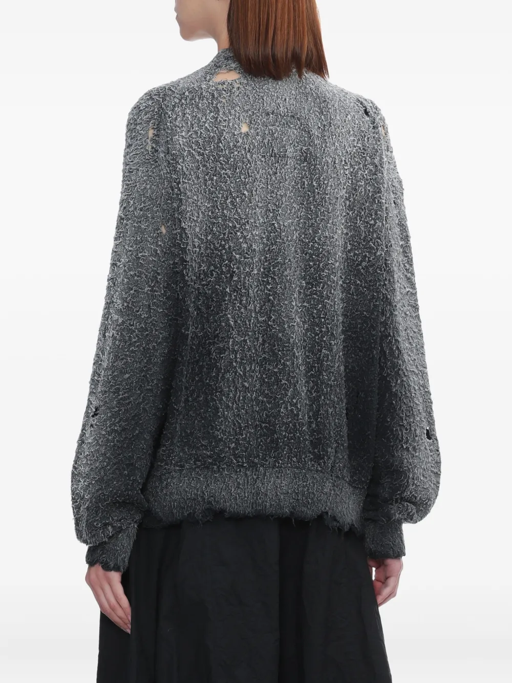 Miharayasuhiro Distressed Pocket Cardigan In Black