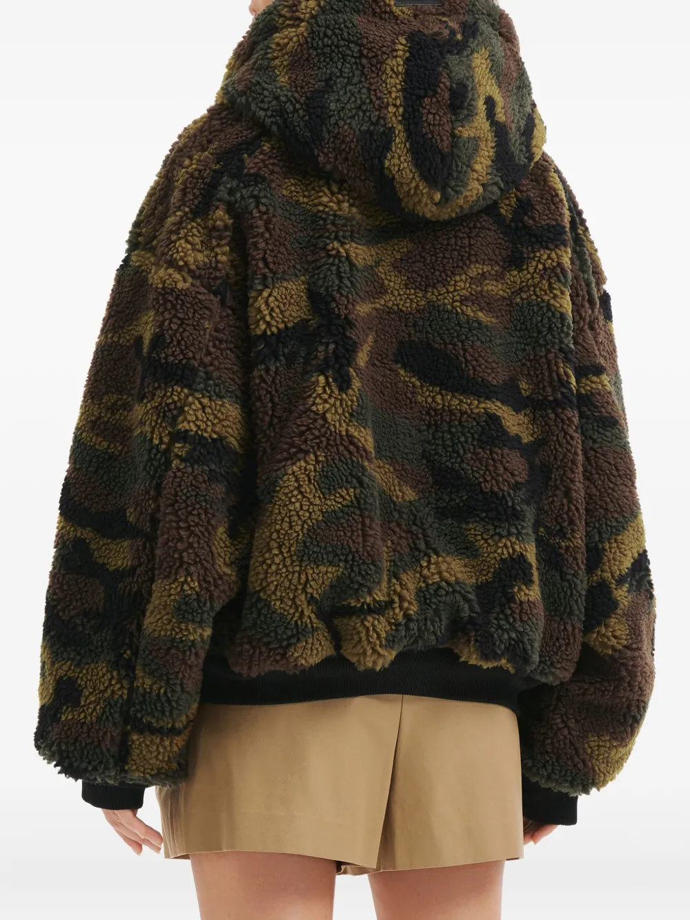 Juun.J Jack met camouflageprint en capuchon Groen