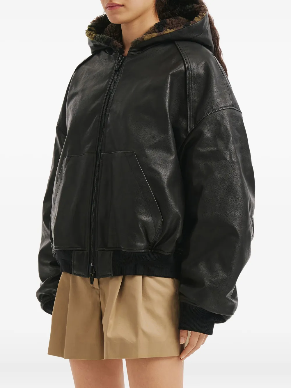 Juun.J Jack met camouflageprint en capuchon Groen