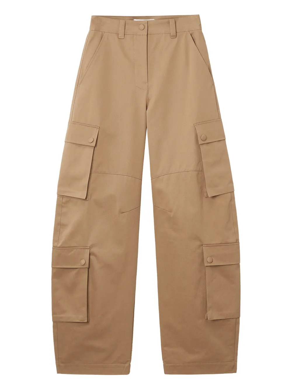 Msgm Cargo Pocket Trousers In Nude