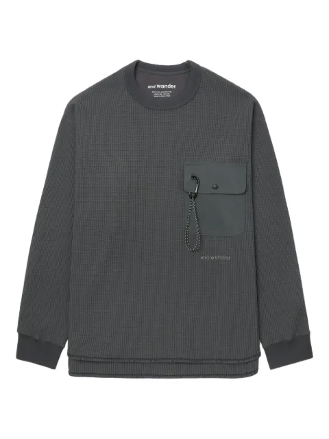 and Wander pocket waffle sweatshirt