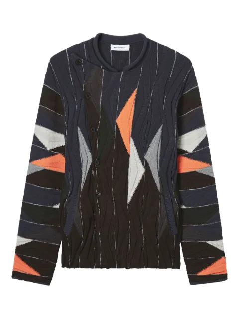 Kiko Kostadinov geometric-pattern button cardigan