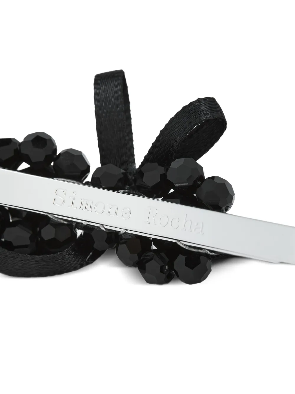 Simone Rocha Haarspeld met kralen strik Zwart