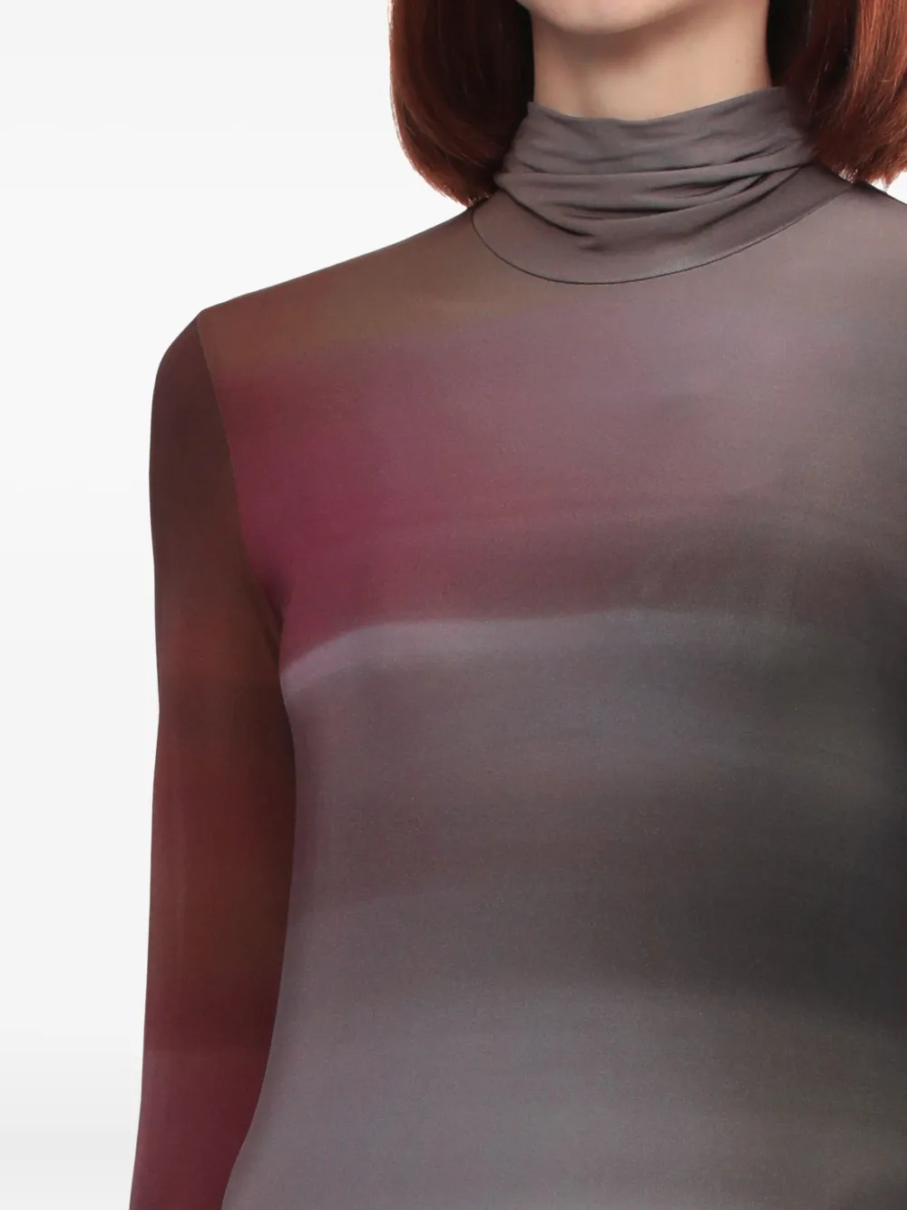 Helmut Lang Turtleneck Long-sleeved T-shirt In Purple