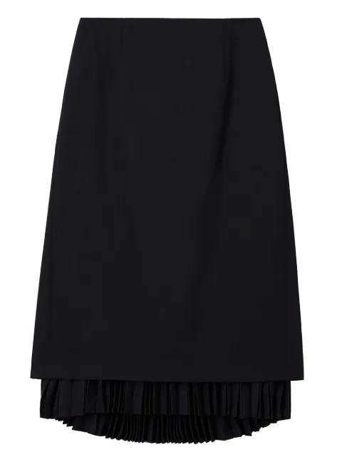 Juun.J falda con panel plisado