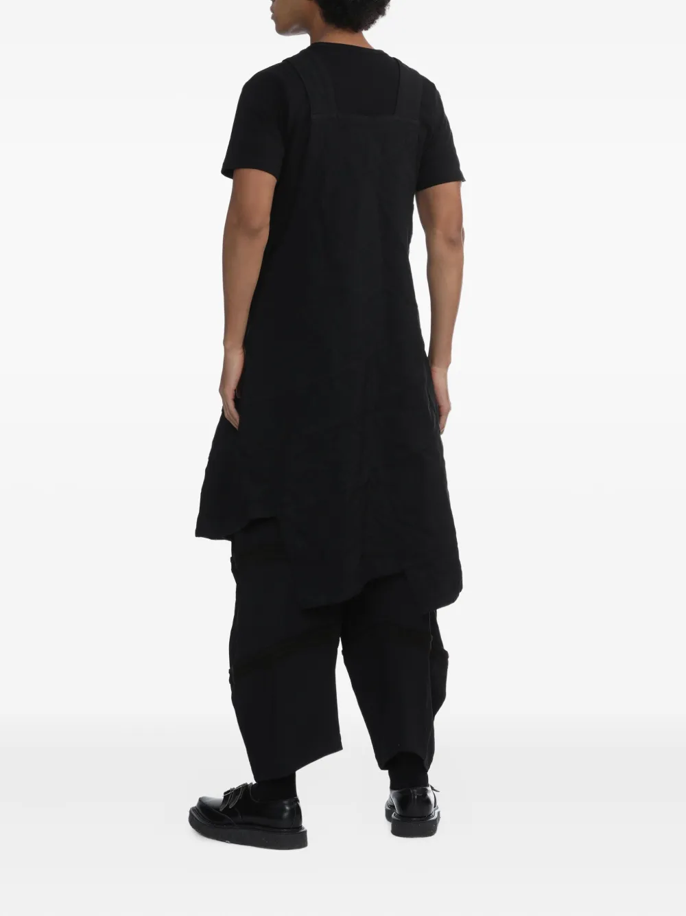 Black Comme Des Garçons Buckle-strap Midi Dress In Black