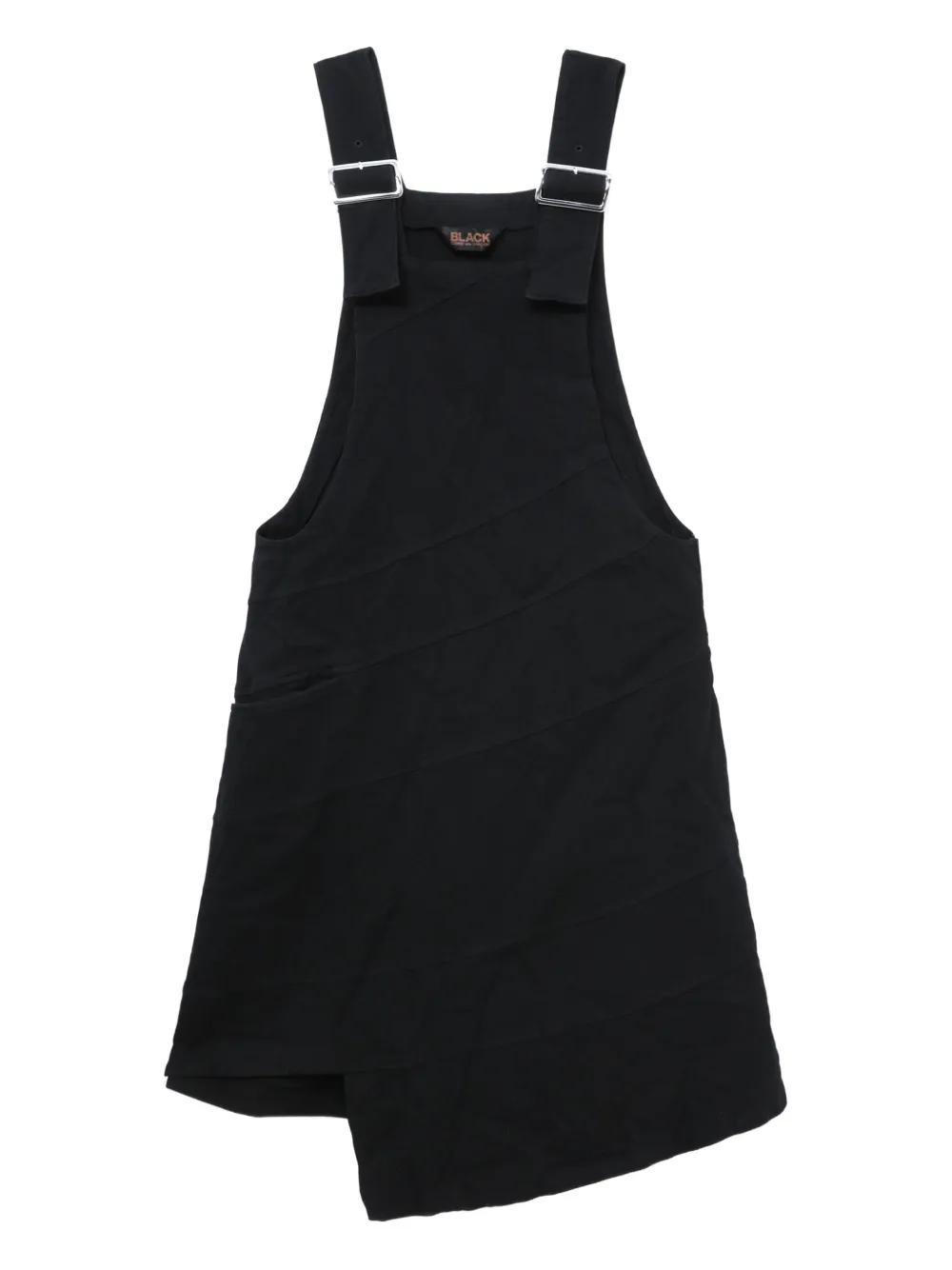 Black Comme Des Garçons Buckle-strap Midi Dress In Black