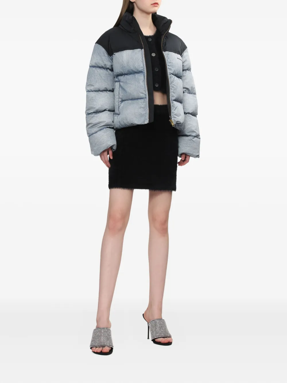 Helmut Lang Cropped Cardigan In Black