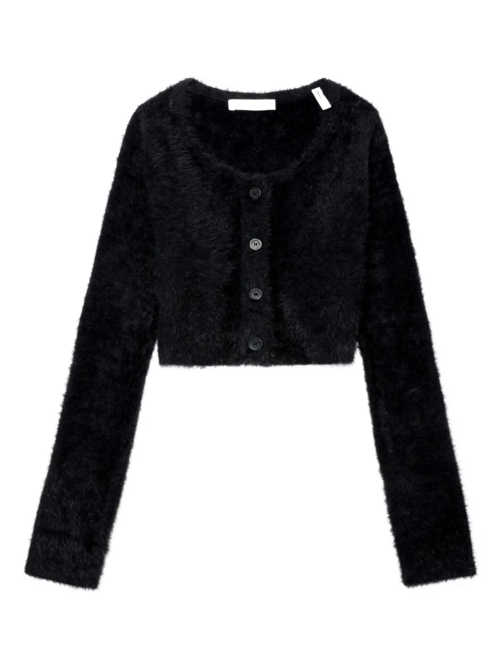 Helmut Lang Cropped Cardigan In Black