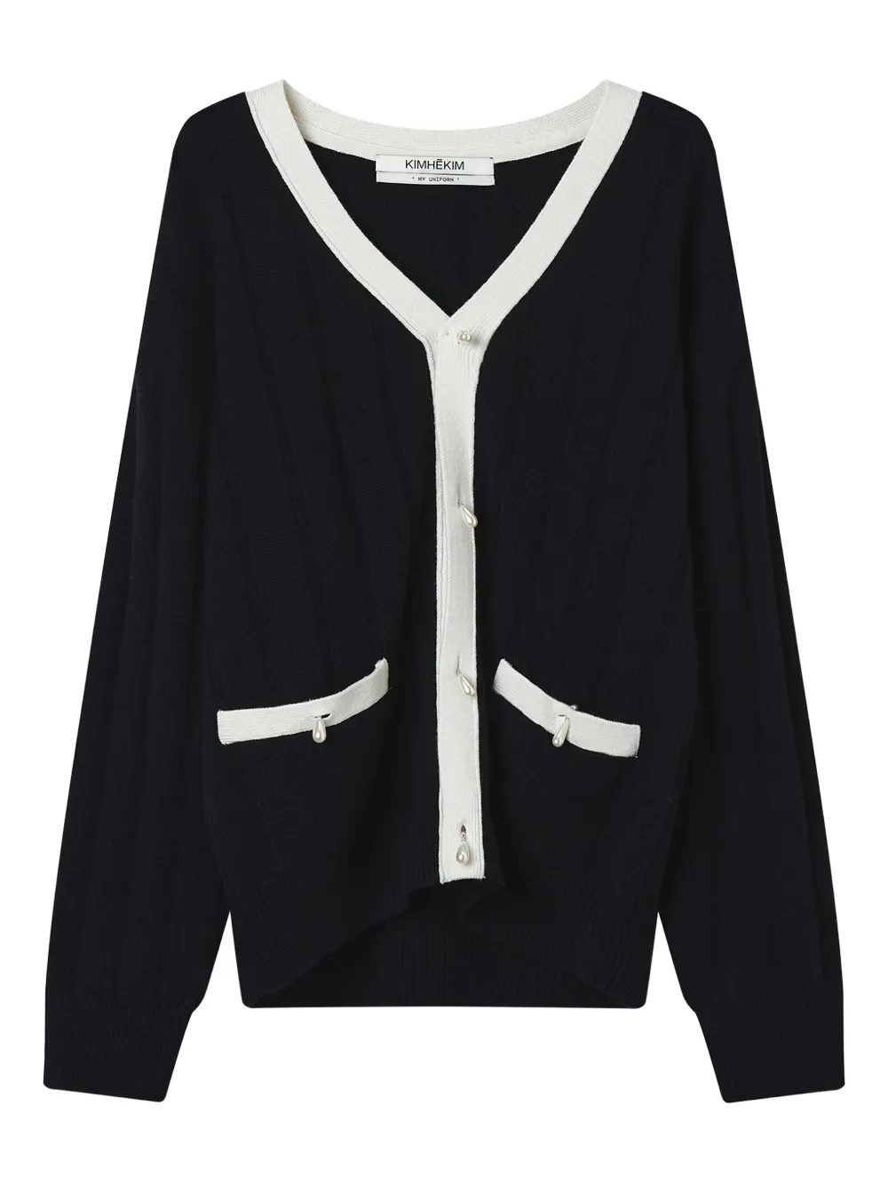 Kimhēkim Long-sleeve Cardigan In Black