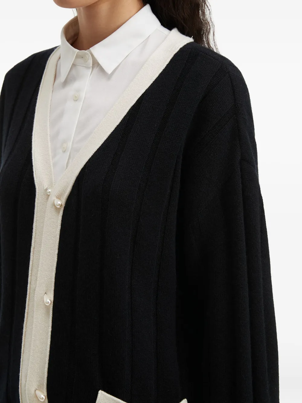 Kimhēkim Long-sleeve Cardigan In Black