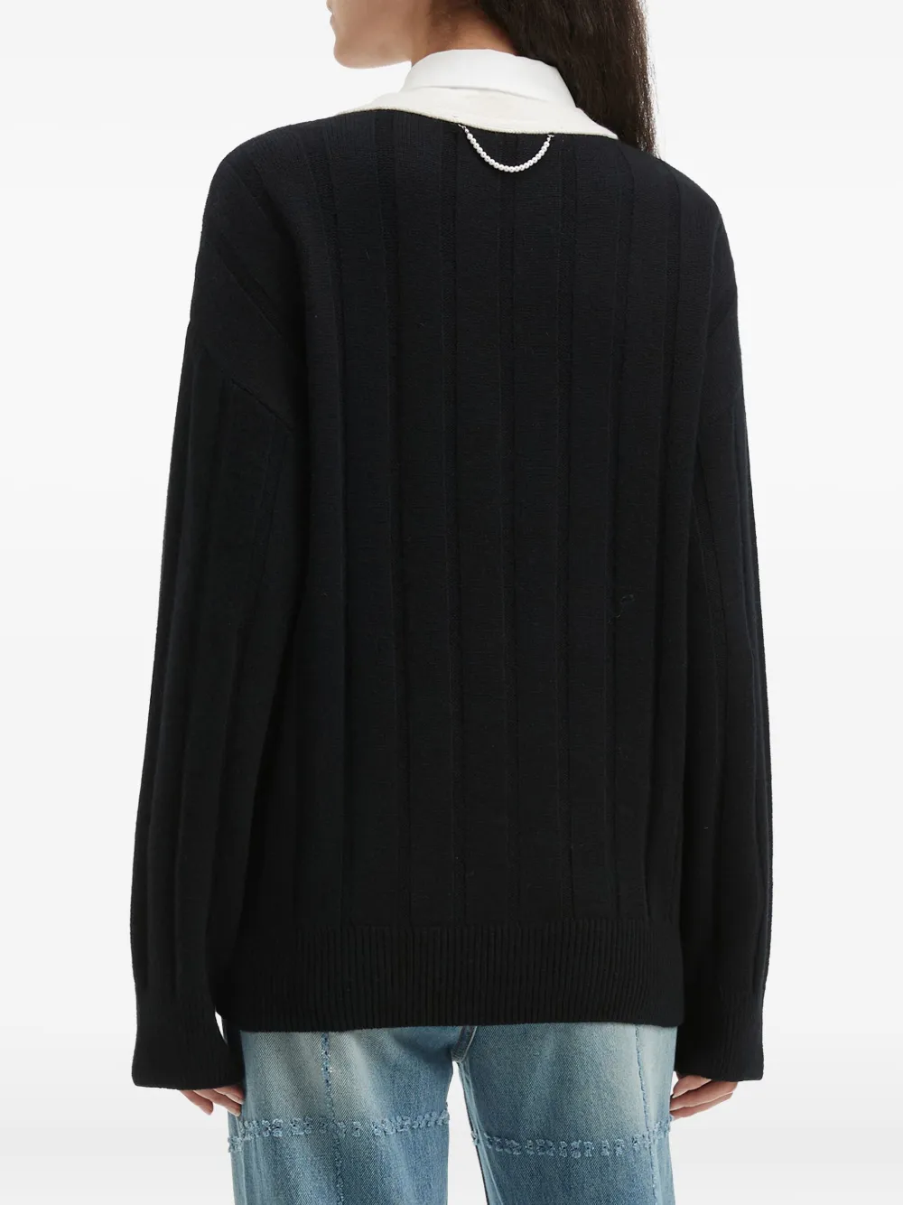 Kimhēkim Long-sleeve Cardigan In Black