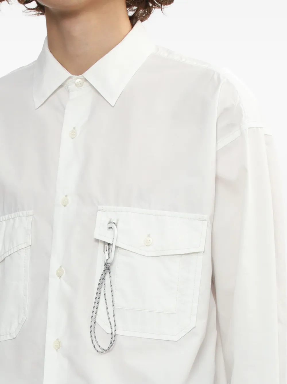 and Wander Overhemd met klepzak Wit