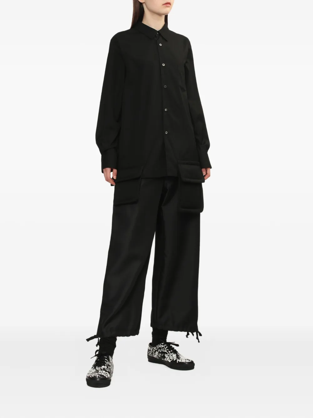 Comme Des Garçons Comme Des Garçons Broek met trekkoord - Zwart