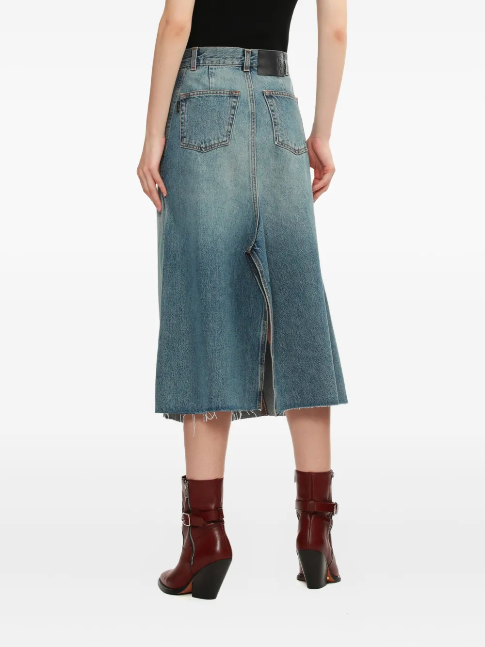 Haikure Paneled Midi Skirt In Blue