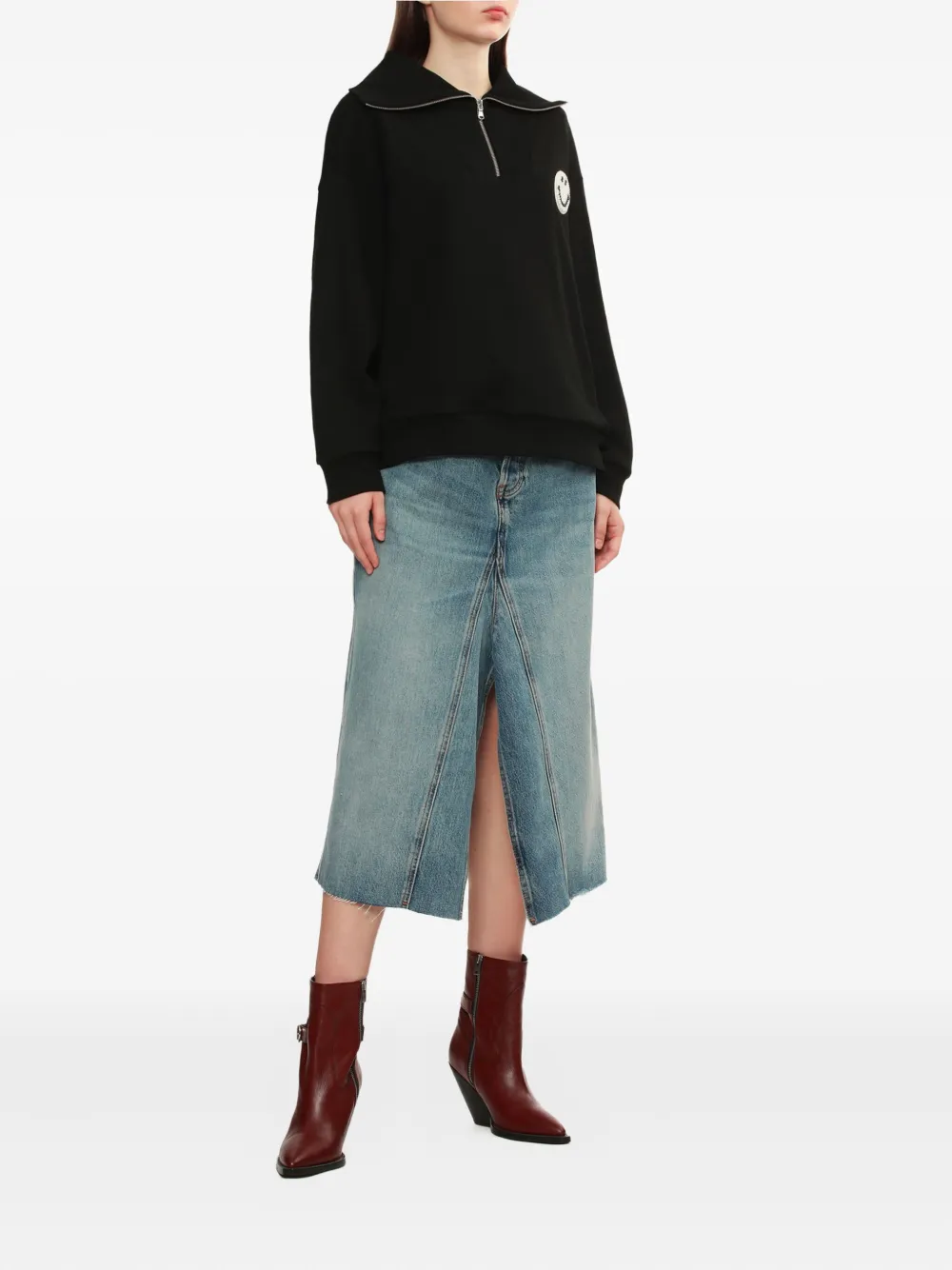Haikure paneled midi skirt - Blauw