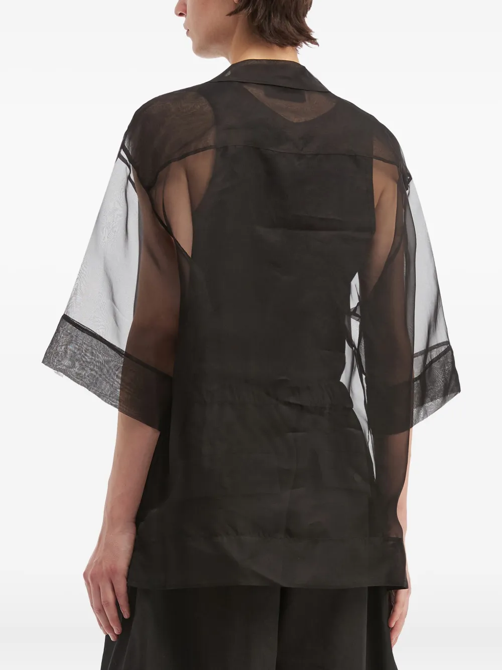 Simone Rocha Overhemd met bloemenpatch Zwart