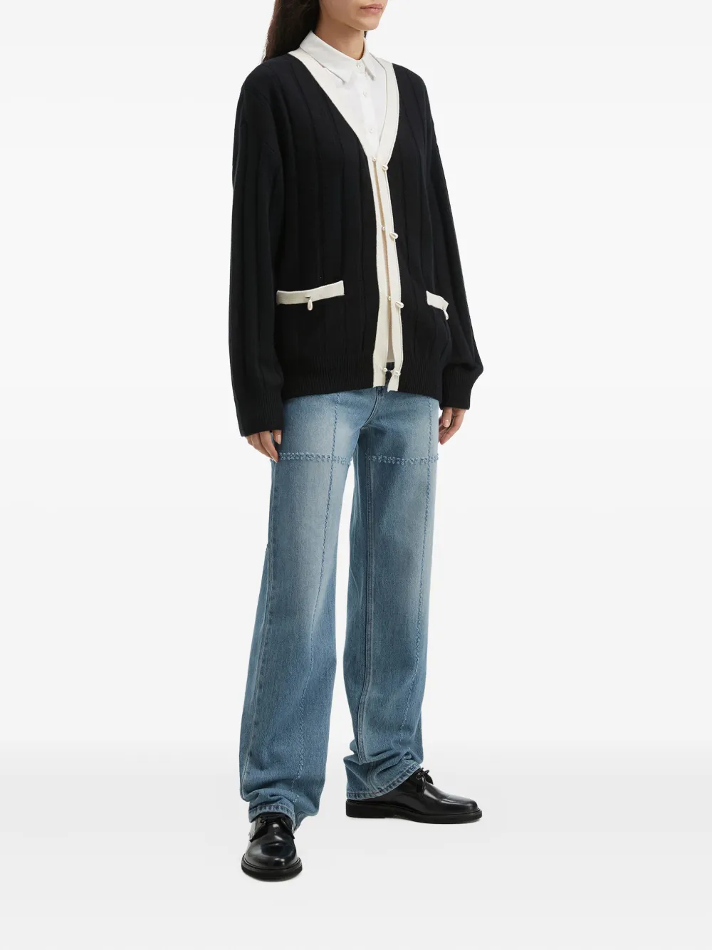 Kimhekim panelled jeans - Blauw