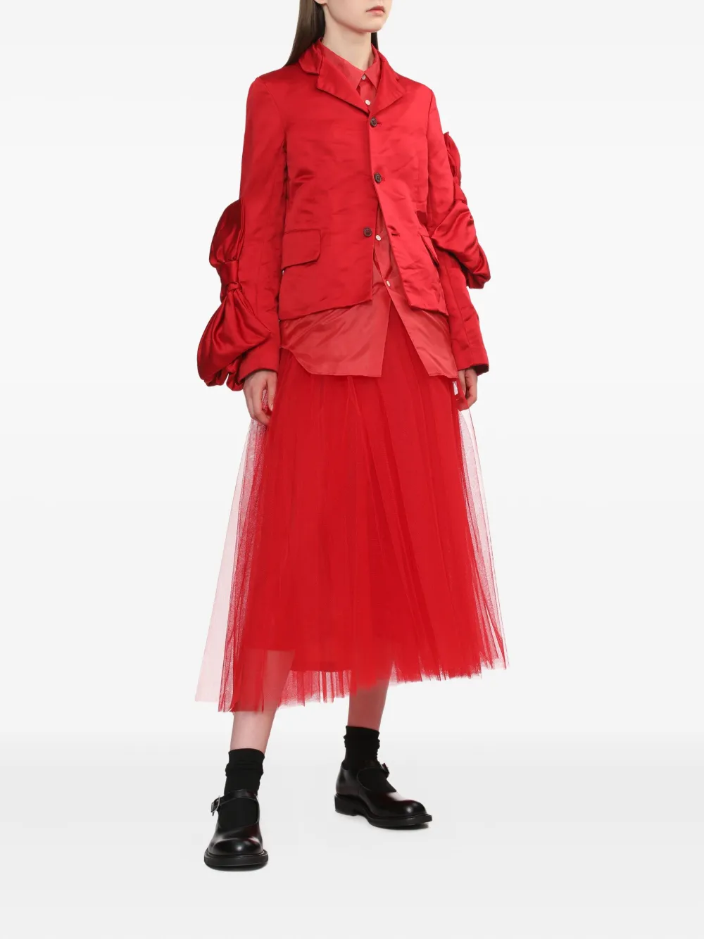 Comme Des Garçons Comme Des Garçons Midi-plooirok - Rood